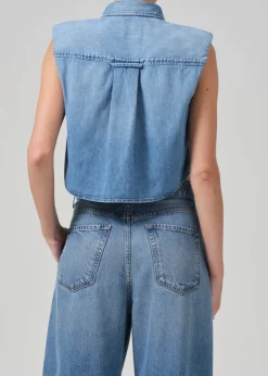 Anders Sleeveless With Shoulder Pads