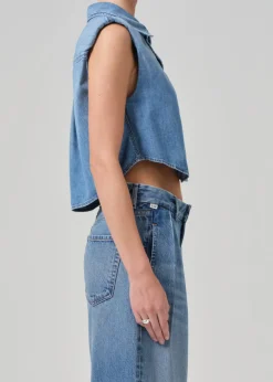 Anders Sleeveless With Shoulder Pads