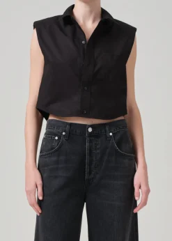 Anders Sleeveless With Shoulder Pads