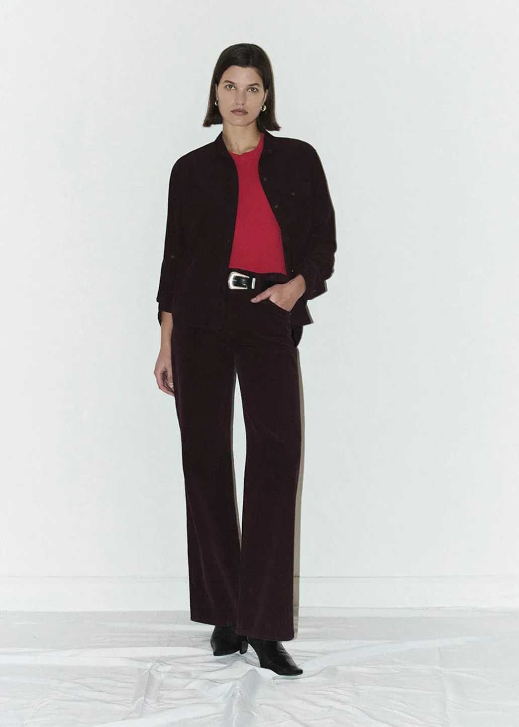 Annina High Rise Wide Leg 33" Corduroy