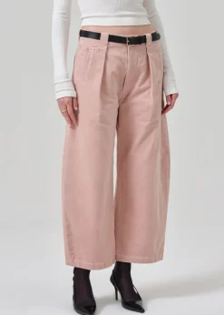 Cara Cropped Pleated Trouser Corduroy