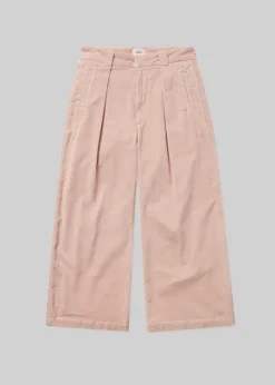 Cara Cropped Pleated Trouser Corduroy