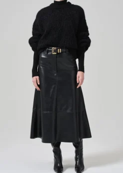 Cassia Leather Skirt