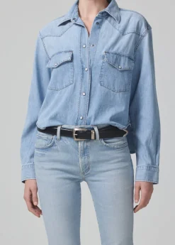 Cropped Western Shirt
