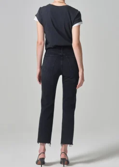 Daphne Crop High Rise Stovepipe