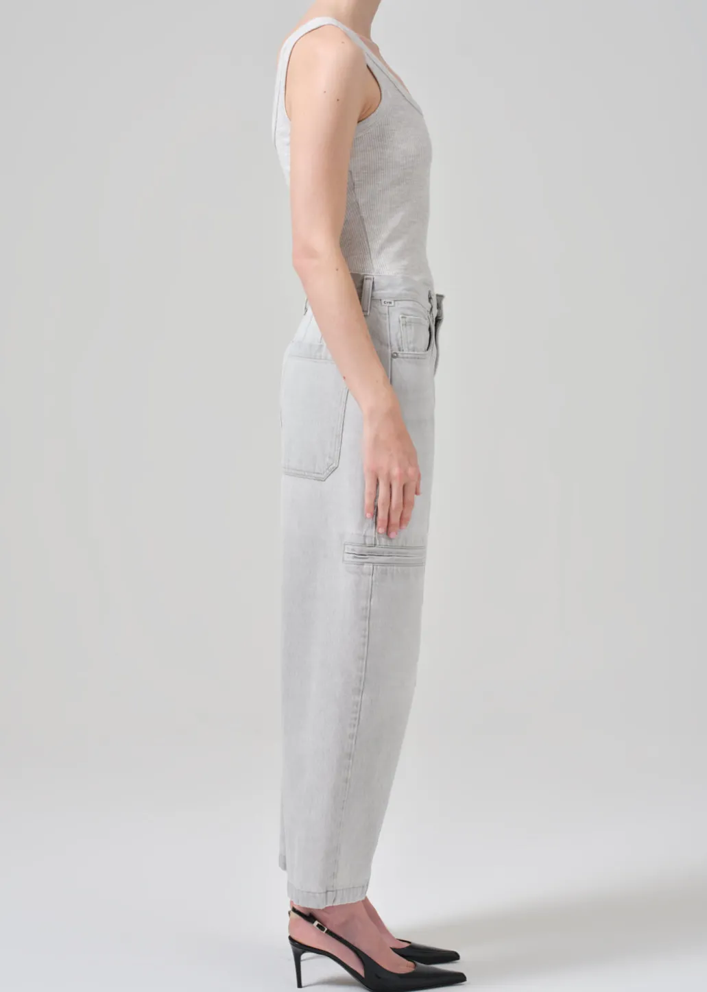 Gianna Seamed Cropped Baggy
