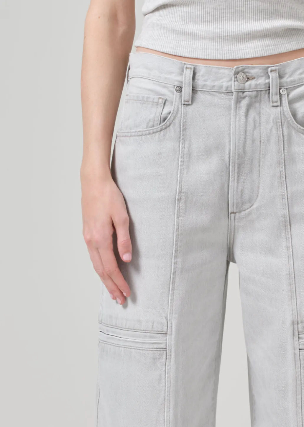 Gianna Seamed Cropped Baggy