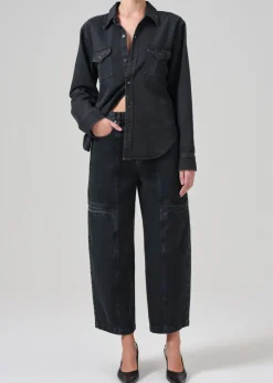 Gianna Seamed Cropped Baggy