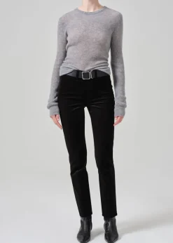 Isola Slim Crop Welt Pocket Velvet