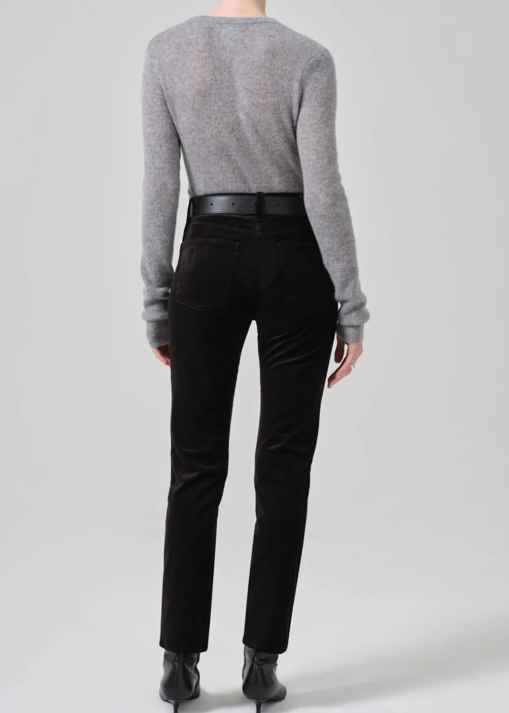 Isola Slim Crop Welt Pocket Velvet