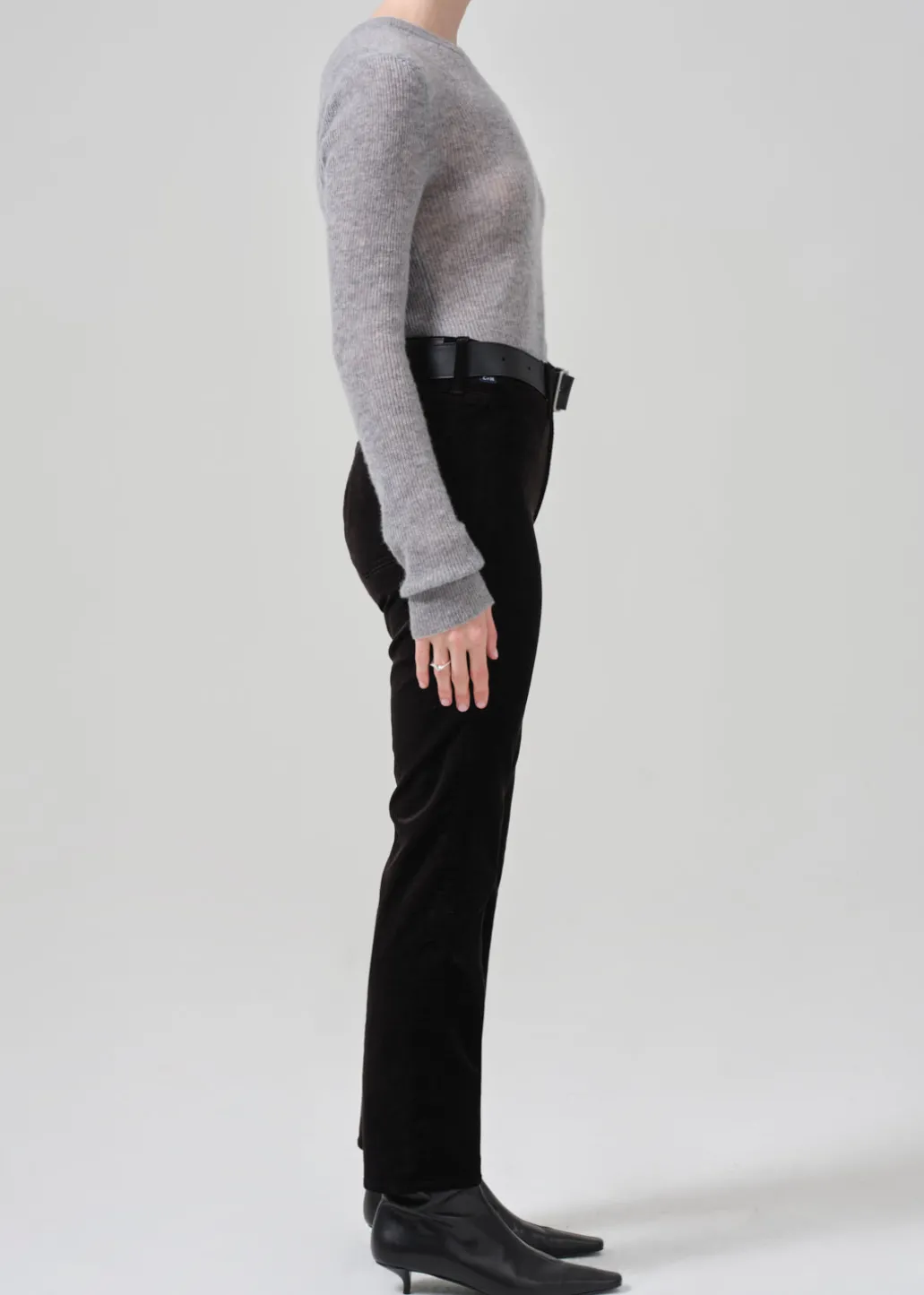 Isola Slim Crop Welt Pocket Velvet