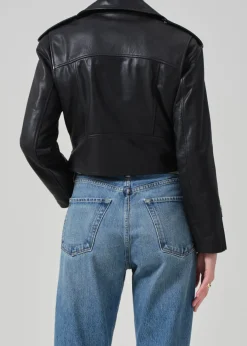 Kindra Cropped Moto Jacket