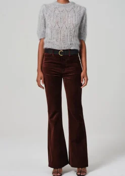 Lilah Flare With Welt Pocket Velvet