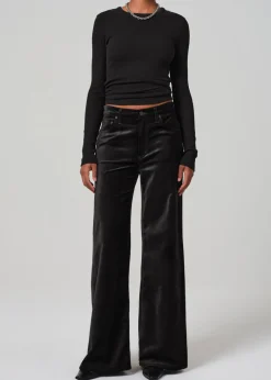 Lolli Mid Rise Baggy Velvet