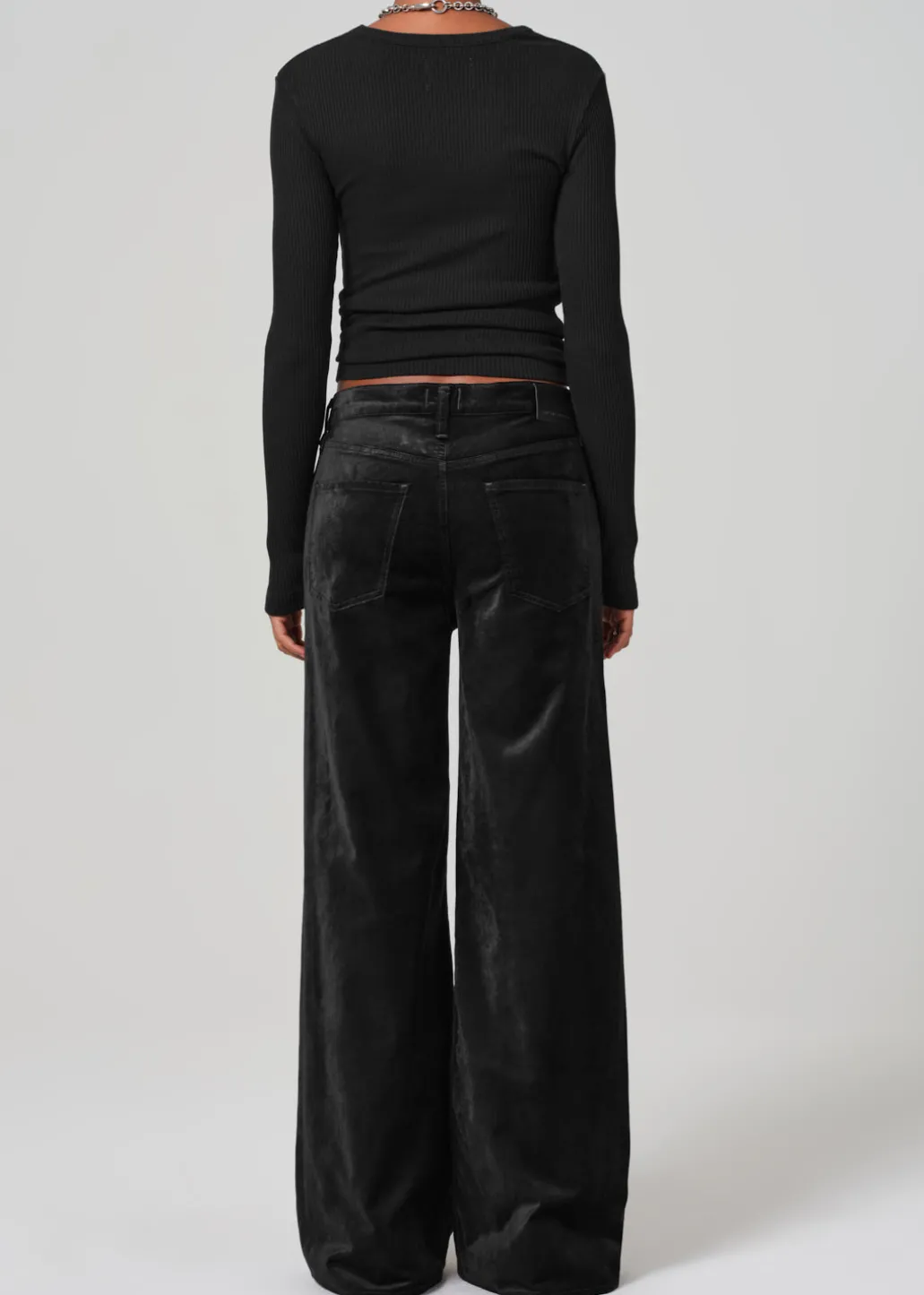Lolli Mid Rise Baggy Velvet
