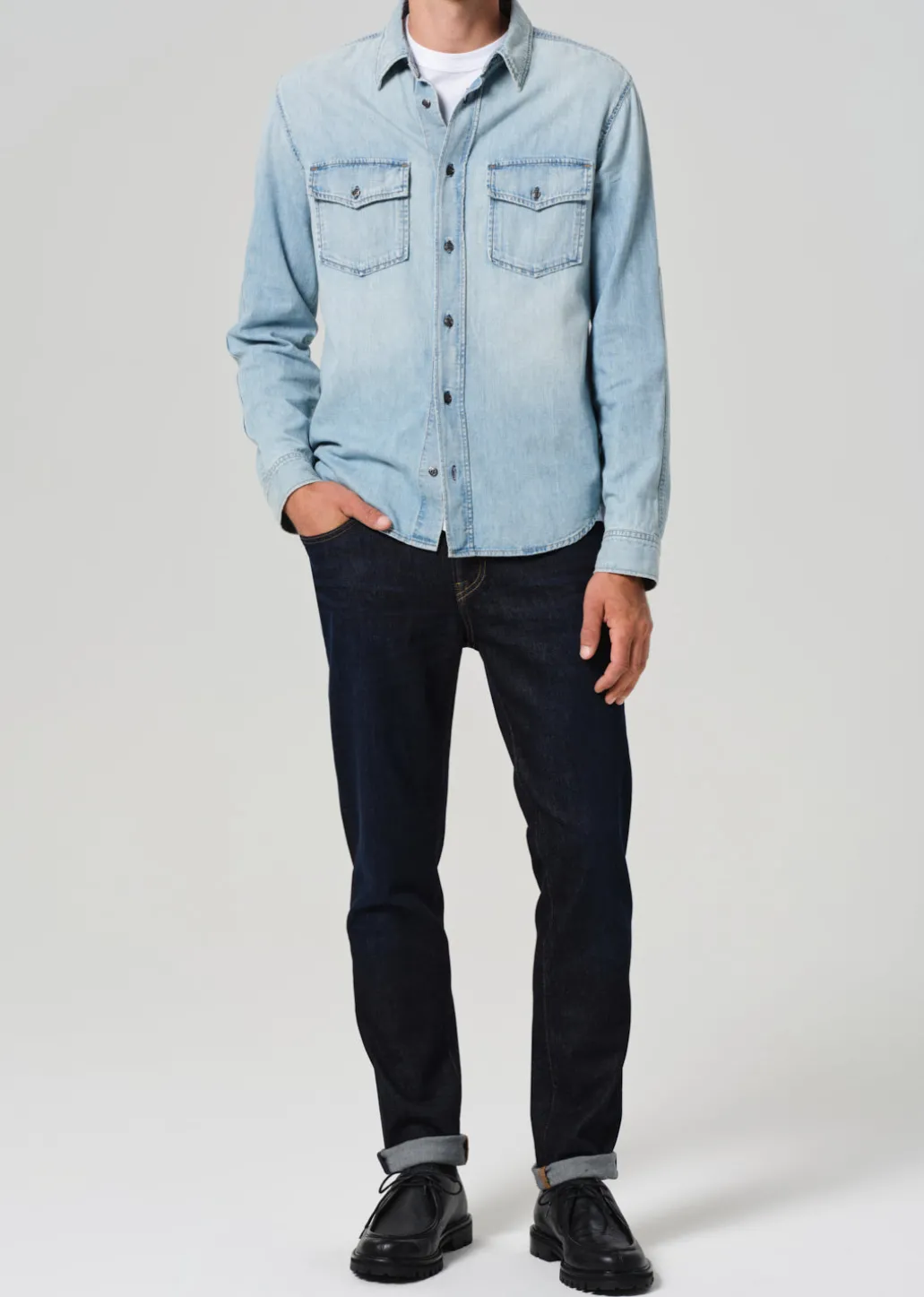 London Tapered Slim Cashmere Denim