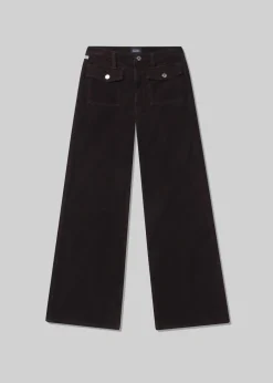 Raven Patch Pocket Wide Leg Corduroy