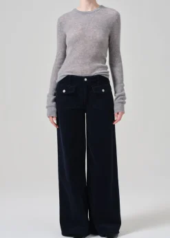Raven Patch Pocket Wide Leg Corduroy