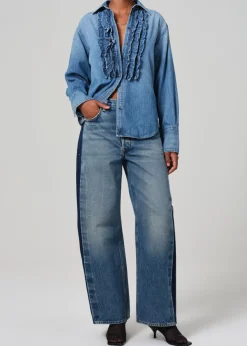 Ruffle Tuxedo Shirt