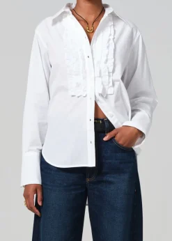 Ruffle Tuxedo Shirt