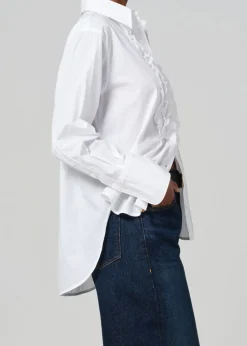 Ruffle Tuxedo Shirt