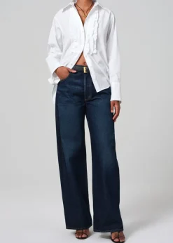 Ruffle Tuxedo Shirt
